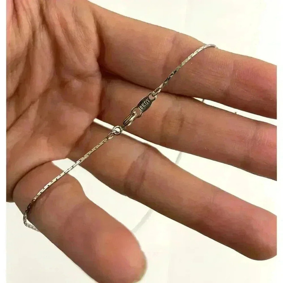 18k GT Chain 17" Necklace Faux Pearl Pink Design Teardrop Pendant - Picture 12 of 15